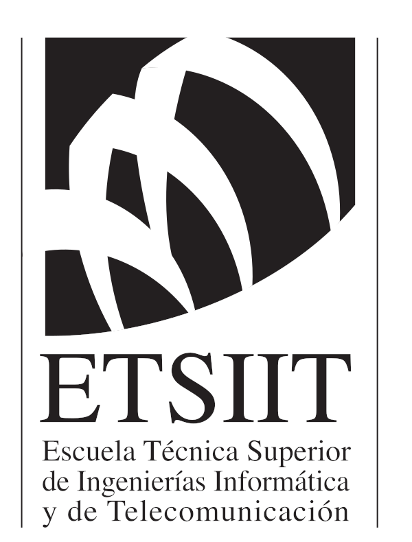 Logotipo ETSIIT Vertical blanco y negro